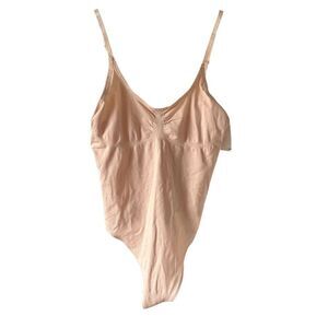 Nordstrom Rack Women's Beige Seamless Bodysuit Shapewear Tank XL